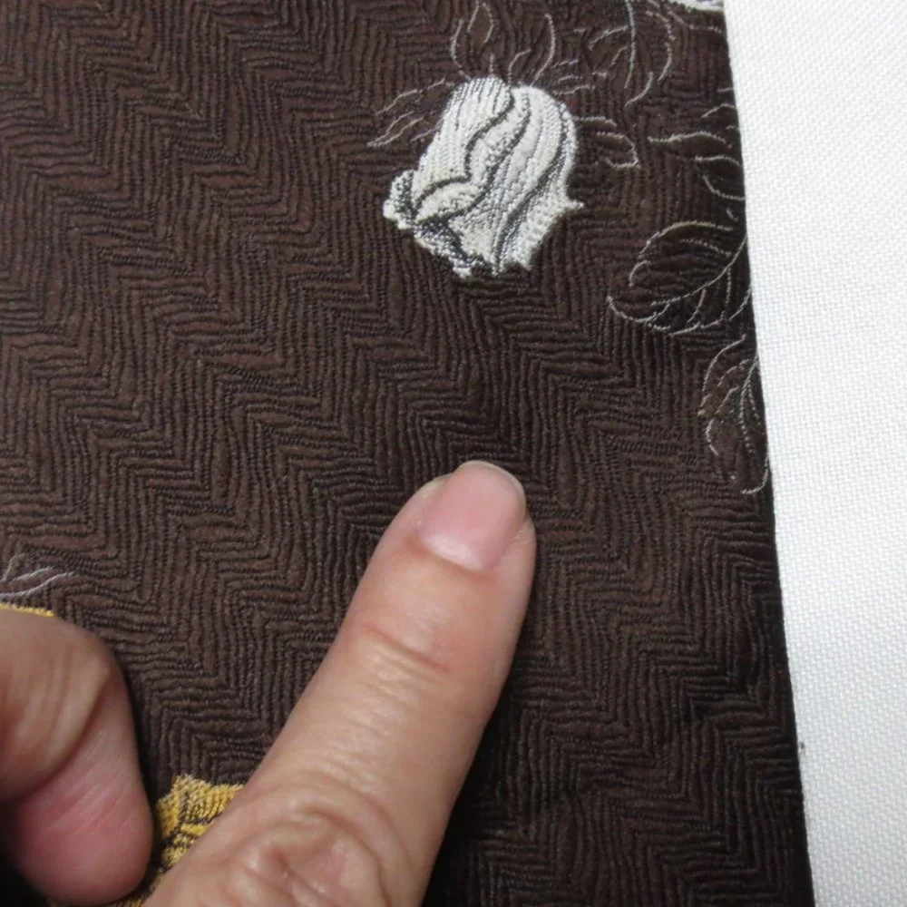 VINTAGE mens TIE polyester WIDE floral READ’s brown 70's 60's ROSE white